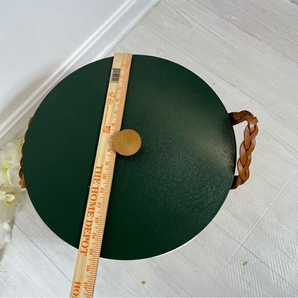 Vintage Peterboro Wooden Round Picnic Basket - Picture 3 of 10